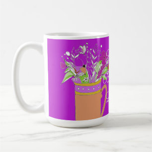 Happy Birthday Colourful Flowers Coffee Mug