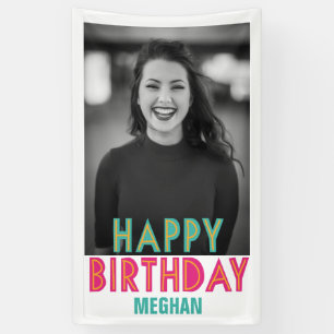 Happy Birthday Colourful Photo Banner