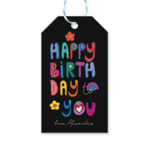 Happy Birthday Colourful Typography