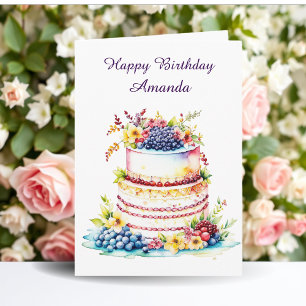 Happy Birthday   Colouring Pagel Personalised Card