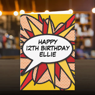 HAPPY BIRTHDAY Comic Book Card