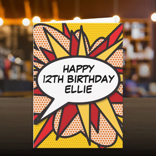HAPPY BIRTHDAY Comic Book Card (HAPPY BIRTHDAY Fun Comic Book Card)