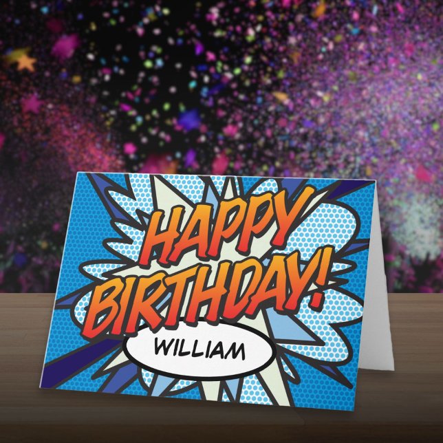 HAPPY BIRTHDAY Comic Book Pop Art Card (HAPPY BIRTHDAY Comic Book Pop Art Card)