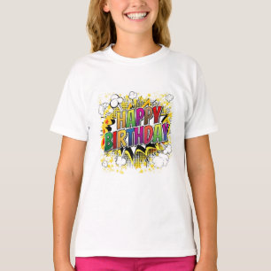 Happy Birthday - Comic Book Style T-Shirt
