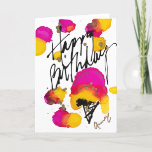 Happy Birthday Cone Lovitude Blank Note Card