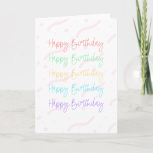 Happy Birthday Confetti Card