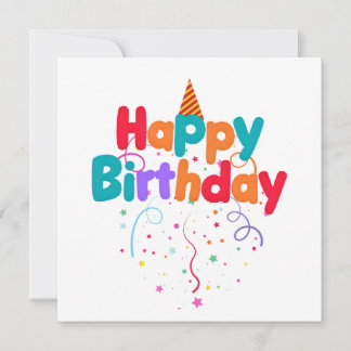 Happy Birthday Confetti Invitation