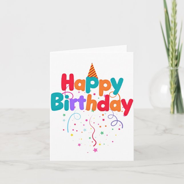 Happy Birthday Confetti Invitation (Front)