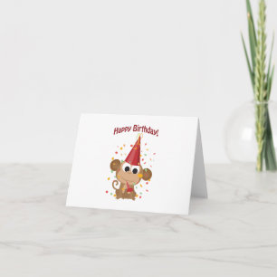 Happy Birthday! Confetti Monkey Card