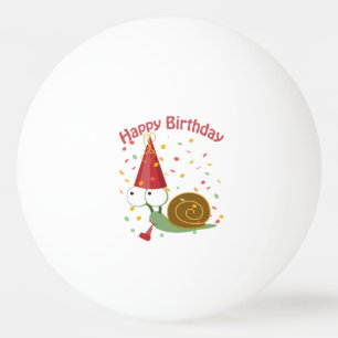 Happy Birthday! Confetti Snail Ping Pong Ball