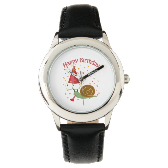 Happy Birthday! Confetti Snail Watch (Front)