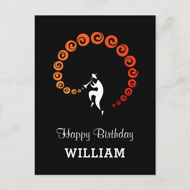 Happy Birthday Cool Jazz Music Musician Card (Front)