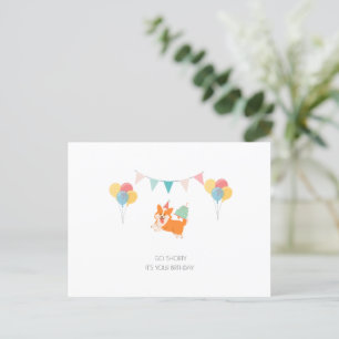 HAPPY BIRTHDAY CORGI CARD
