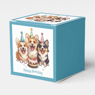 Happy Birthday Corgi Dogs Favour Box