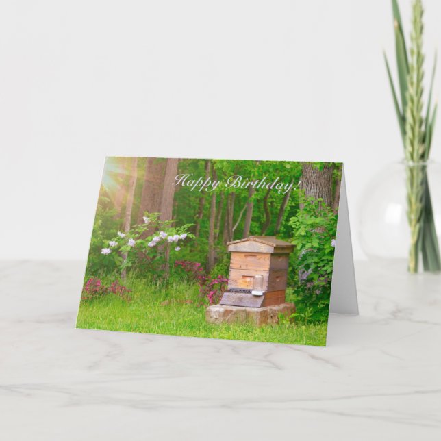 Happy Birthday Country Beehive Card (Front)