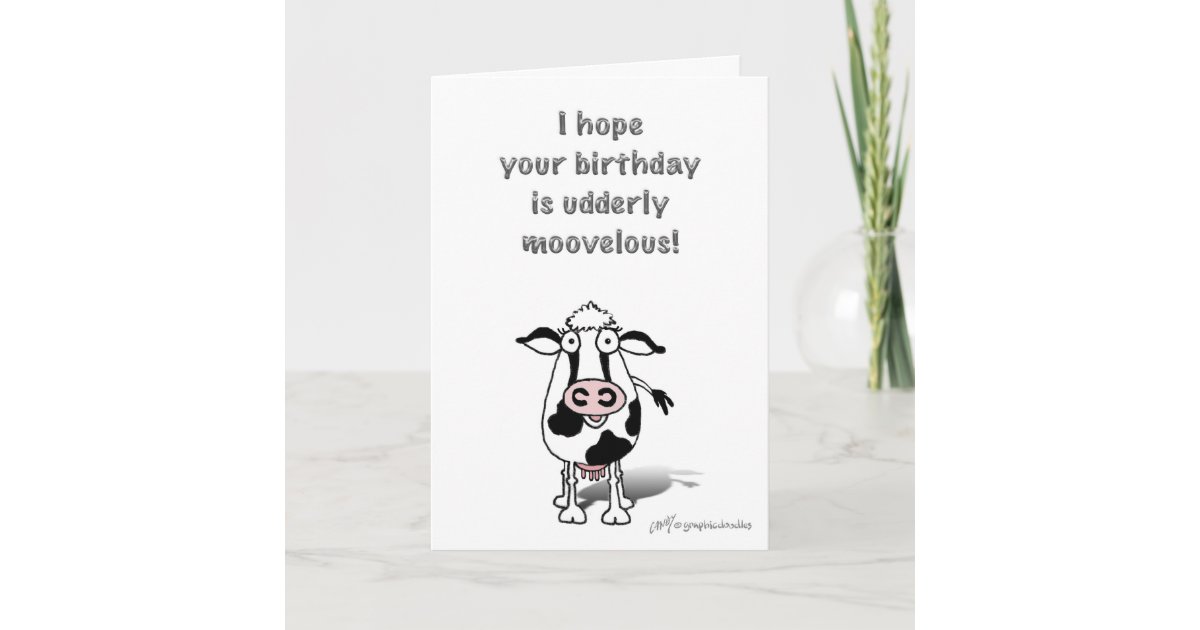 Have an Udderly Fabulous Christmas Funny Christmas Card -  UK