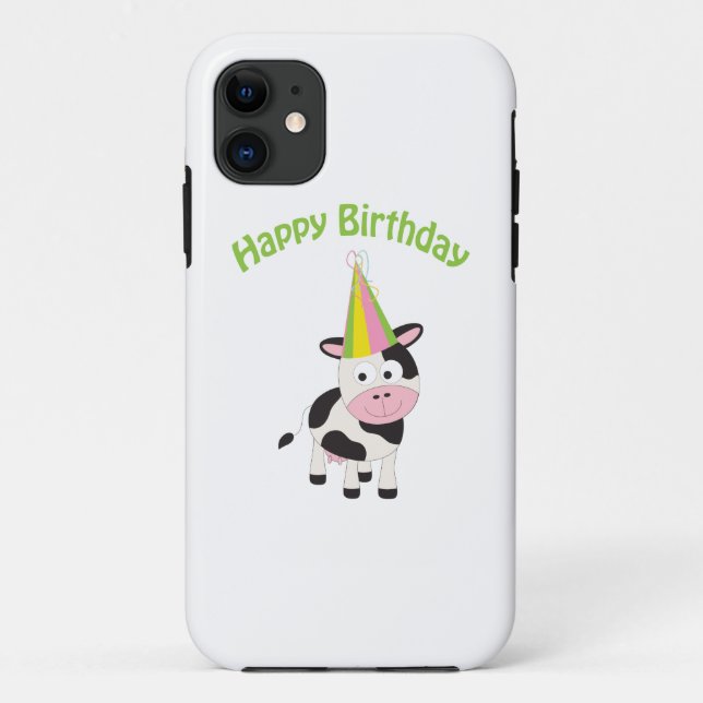 Happy birthday cow Case-Mate iPhone case (Back)