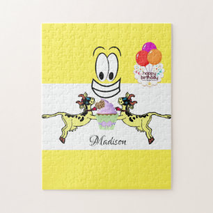 Happy Birthday Cow Cupcake Jigsaw Puzzle