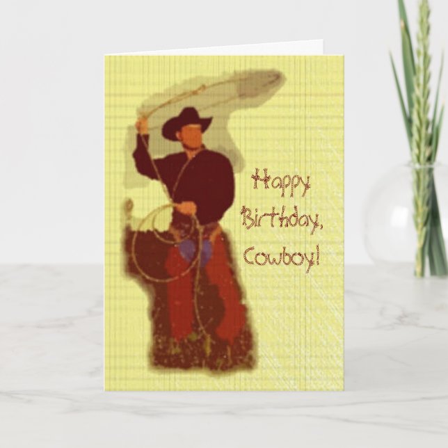 Happy Birthday,Cowboy! Card (Front)