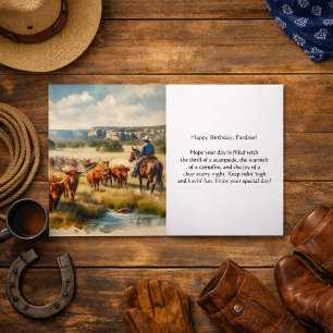 Happy Birthday Cowboy Greeting Card