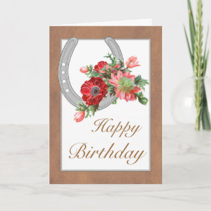 Happy Birthday Cowgirl Customisable Card