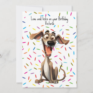 Happy Birthday 🐶crazy 🤪 whippet Holiday Card