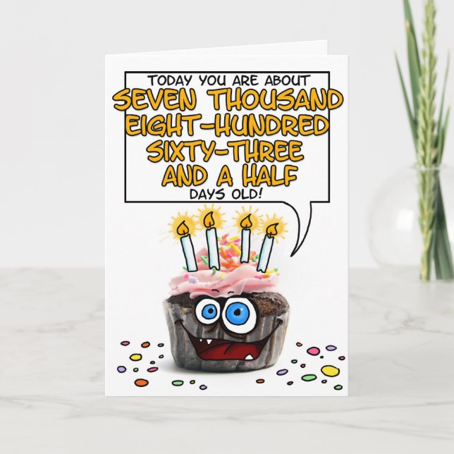 Happy Birthday Cupcake - 21 years old Card (Front)