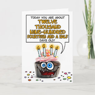 Happy Birthday Cupcake - 35 years old Card