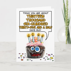 Happy Birthday Cupcake - 37 years old Card