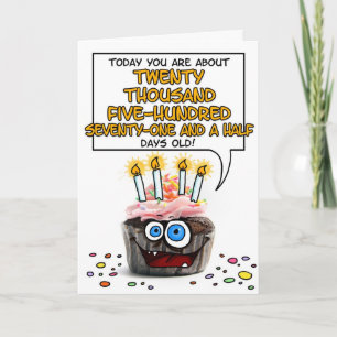 Happy Birthday Cupcake - 56 years old Card
