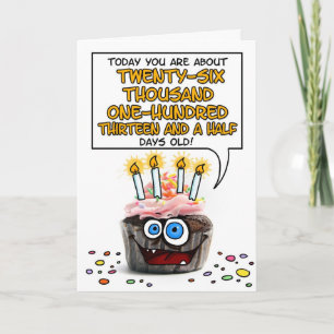 Happy Birthday Cupcake - 71 years old Card