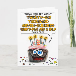 Happy Birthday Cupcake - 73 years old Card