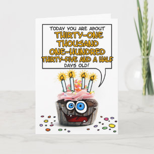 Happy Birthday Cupcake - 85 years old Card