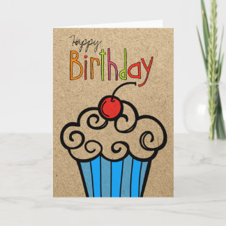 Happy Birthday Cupcake Card