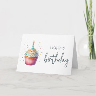 Happy Birthday Cupcake Card