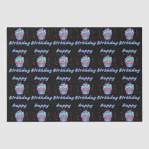 Happy Birthday Cupcake Confetti Tissue Paper