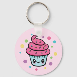 Happy Birthday Cupcake keychain