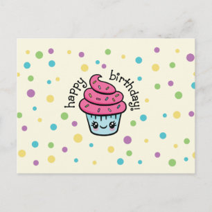 Happy Birthday Cupcake postcard
