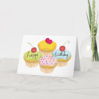 Happy Birthday Cupcakes Card