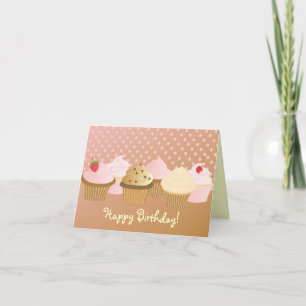 Happy Birthday Cupcakes Card