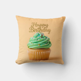 Happy Birthday cupcakes Cushion