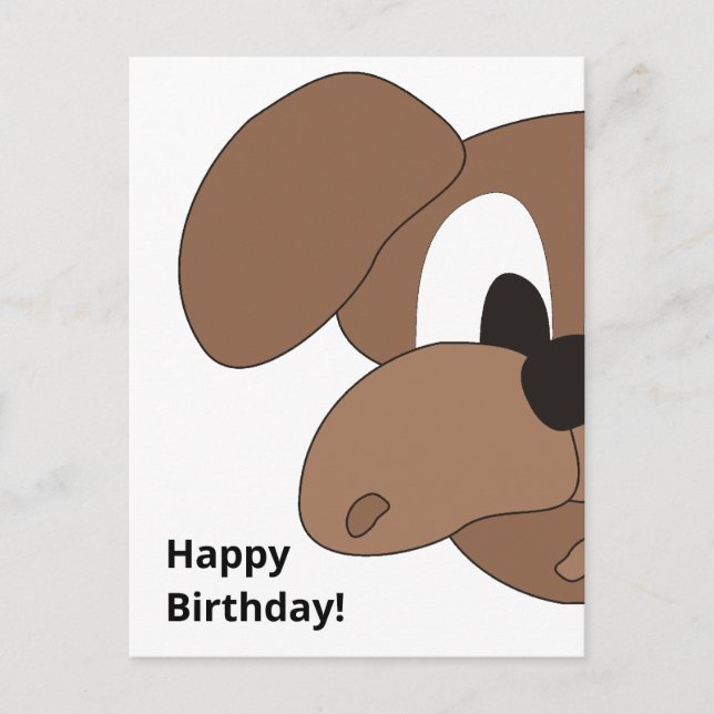 Happy Birthday Curious dog Postcard (Front)