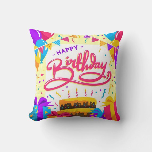 Happy' Birthday Cushion (Front)
