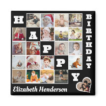 Happy Birthday Custom 21 Photo Collage Gift