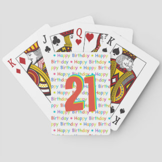 Happy Birthday Custom Age Number Playing Cards