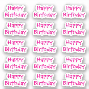 Happy Birthday Custom Age Text Colour Hot Pink 202