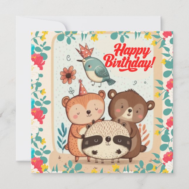 Happy Birthday custom card (Front)