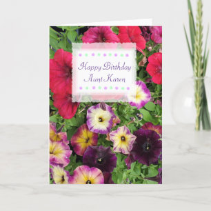 Happy Birthday Custom Card Pretty Flowers