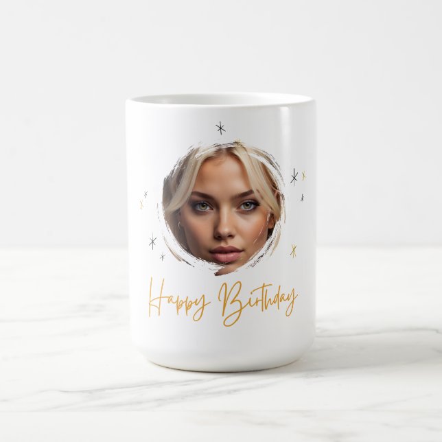 Happy Birthday Custom Coffee Mug (Center)
