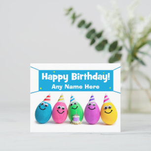 Happy Birthday Custom  Egg Humour  Holiday Postcar